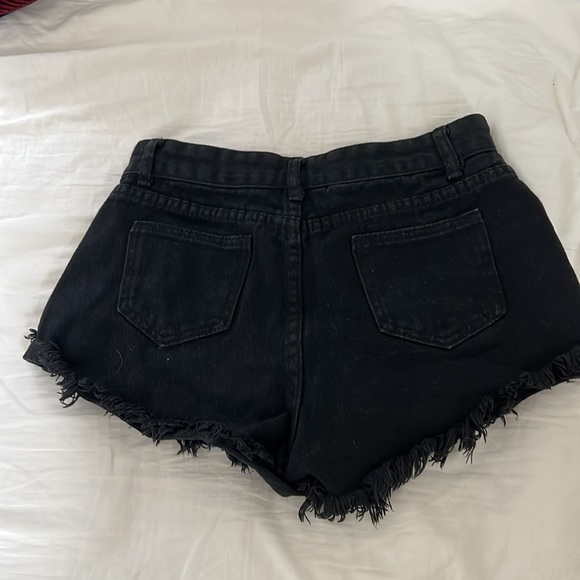 Black Jean Shorts - Picture 2 of 3